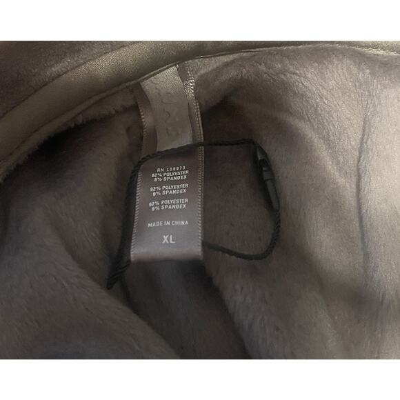 Skims Women's XL Gunmetal Velour Soft Zip Up Track Lounge Cropped Hoodie NWOT - Picture 4 of 4